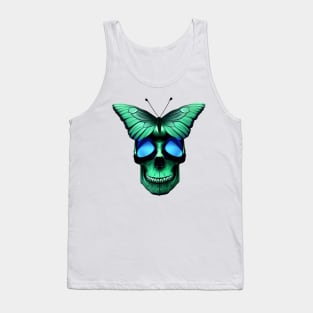 butterfly skull Tank Top